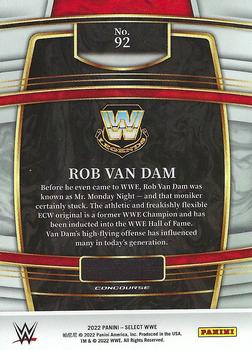 2022 Panini Select WWE #92 Rob Van Dam Back