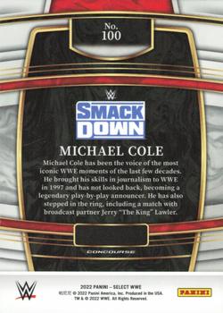 2022 Panini Select WWE #100 Michael Cole Back