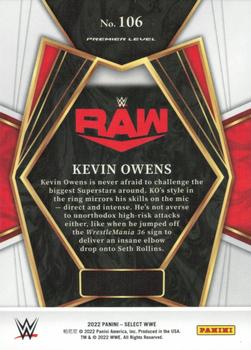 2022 Panini Select WWE #106 Kevin Owens Back