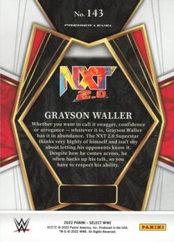 2022 Panini Select WWE #143 Grayson Waller Back