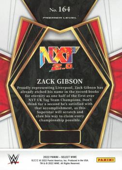 2022 Panini Select WWE #164 Zack Gibson Back