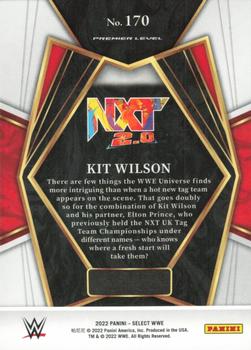 2022 Panini Select WWE #170 Kit Wilson Back