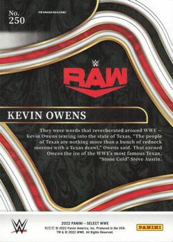 2022 Panini Select WWE #250 Kevin Owens Back
