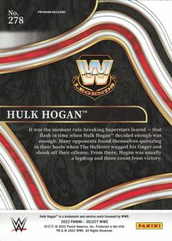 2022 Panini Select WWE #278 Hulk Hogan Back