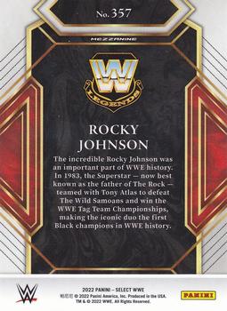 2022 Panini Select WWE #357 Rocky Johnson Back