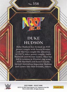 2022 Panini Select WWE #358 Duke Hudson Back