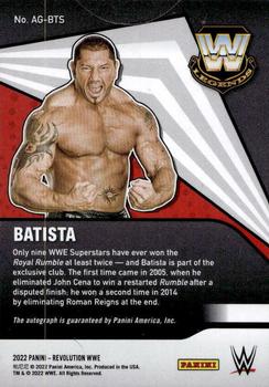 2022 Panini Revolution WWE - Autographs #AG-BTS Batista Back