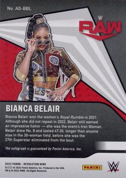 2022 Panini Revolution WWE - Autographs #AG-BBL Bianca Belair Back