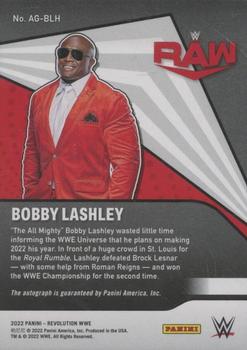 2022 Panini Revolution WWE - Autographs #AG-BLH Bobby Lashley Back
