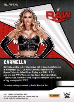2022 Panini Revolution WWE - Autographs #AG-CML Carmella Back