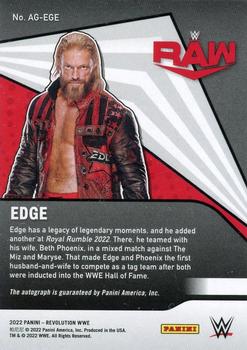 2022 Panini Revolution WWE - Autographs #AG-EGE Edge Back
