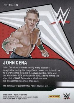 2022 Panini Revolution WWE - Autographs #AG-JCN John Cena Back