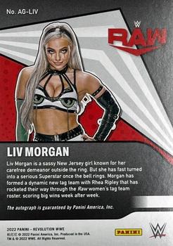 2022 Panini Revolution WWE - Autographs #AG-LIV Liv Morgan Back