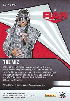 2022 Panini Revolution WWE - Autographs #AG-MIZ The Miz Back