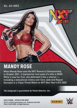 2022 Panini Revolution WWE - Autographs #AG-MRS Mandy Rose Back