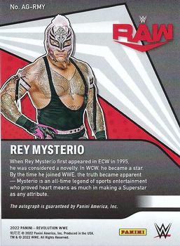2022 Panini Revolution WWE - Autographs #AG-RMY Rey Mysterio Back