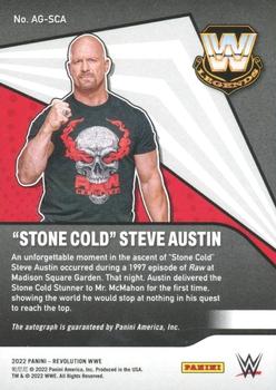 2022 Panini Revolution WWE - Autographs #AG-SCA Stone Cold Steve Austin Back