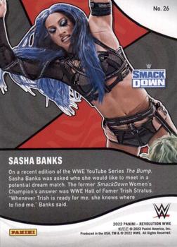2022 Panini Revolution WWE - Shock Wave #26 Sasha Banks Back