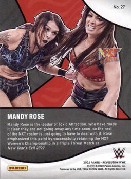 2022 Panini Revolution WWE - Shock Wave #27 Mandy Rose Back
