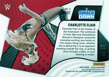 2022 Panini Revolution WWE - Liftoff! Sunburst #3 Charlotte Flair Back