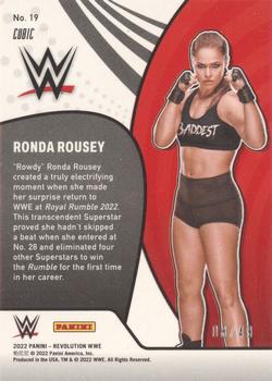 2022 Panini Revolution WWE - Vortex Cubic #19 Ronda Rousey Back