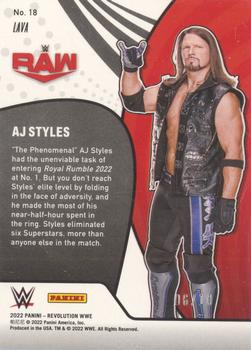 2022 Panini Revolution WWE - Vortex Lava #18 AJ Styles Back