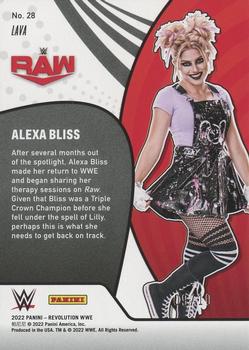 2022 Panini Revolution WWE - Vortex Lava #28 Alexa Bliss Back