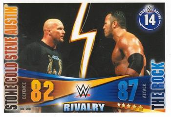 2014 Topps Slam Attax Rivals #200 Stone Cold Steve Austin / The Rock Front
