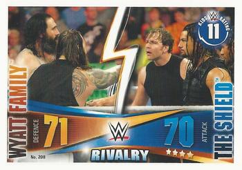 2014 Topps Slam Attax Rivals #208 Wyatt Family / The Shield Front