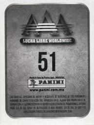 2016 Panini AAA Lucha Libre Worldwide Album Stickers #51 Hijo del Perro Aguayo Back