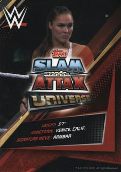 2019 Topps Slam Attax Universe WWE - Collector Cards #CC5 Ronda Rousey Back