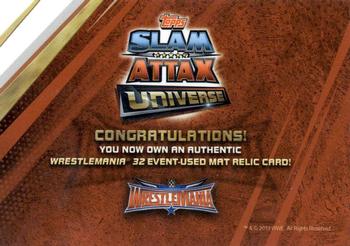 2019 Topps Slam Attax Universe WWE - Ring Mat Relics #RMLA The Rock Back