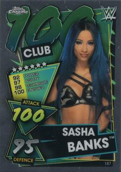 2021 Topps Chrome Slam Attax WWE #187 Sasha Banks Front
