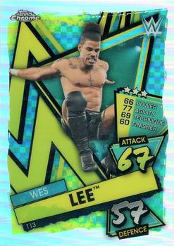 2021 Topps Chrome Slam Attax WWE - Refractors #113 Wes Lee Front
