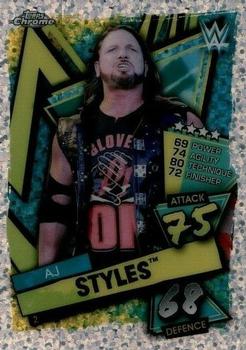 2021 Topps Chrome Slam Attax WWE - Speckle Refractors #2 AJ Styles Front