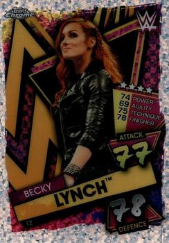 2021 Topps Chrome Slam Attax WWE - Speckle Refractors #12 Becky Lynch Front