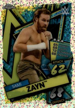 2021 Topps Chrome Slam Attax WWE - Speckle Refractors #91 Sami Zayn Front