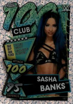 2021 Topps Chrome Slam Attax WWE - Speckle Refractors #187 Sasha Banks Front
