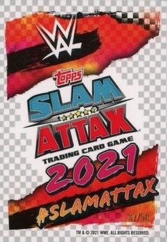 2021 Topps Chrome Slam Attax WWE - Green Refractors #118 Hulk Hogan Back