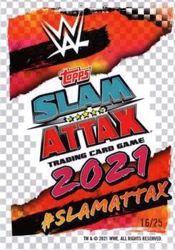 2021 Topps Chrome Slam Attax WWE - Orange Refractors #25 Charlotte Flair Back