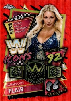 2021 Topps Chrome Slam Attax WWE - Red Wave Refractors #178 Charlotte Flair Front