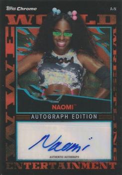 2021 Topps Chrome Slam Attax WWE - Autographs #A-N Naomi Front