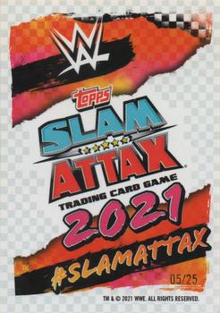 2021 Topps Chrome Slam Attax WWE - Autographs Orange Refractors #A-AB Alexa Bliss Back