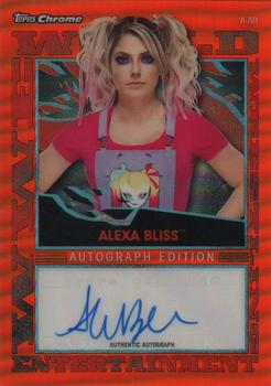 2021 Topps Chrome Slam Attax WWE - Autographs Orange Refractors #A-AB Alexa Bliss Front