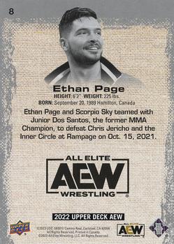 2022 Upper Deck AEW #8 Ethan Page Back