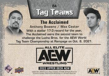 2022 Upper Deck AEW #84 Anthony Bowens / Max Caster Back