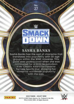 2022 Panini Select WWE - Phenomenon #27 Sasha Banks Back