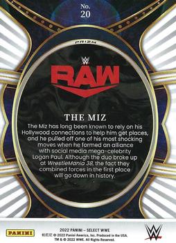 2022 Panini Select WWE - Phenomenon Flash Prizms #20 The Miz Back
