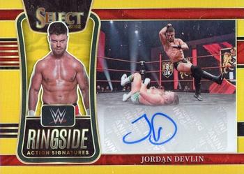 2022 Panini Select WWE - Ringside Action Signatures Gold Prizms #RA-JDV Jordan Devlin Front