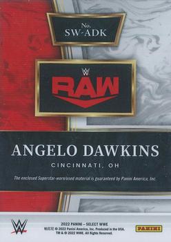 2022 Panini Select WWE - Selective Swatches #SW-ADK Angelo Dawkins Back